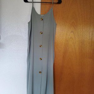 Pink Blush Maternity Sage Button Front Midi Dress